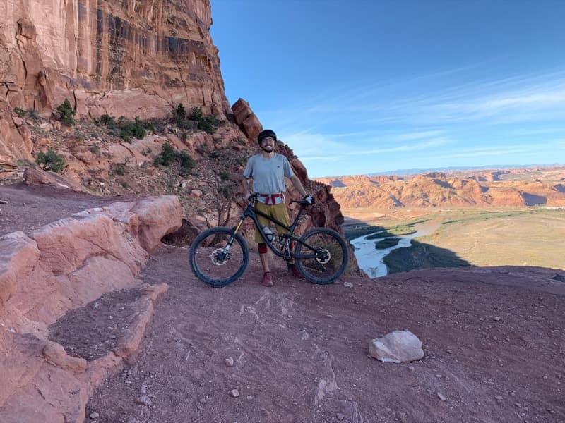 The author mountain biking in Moab, Utah