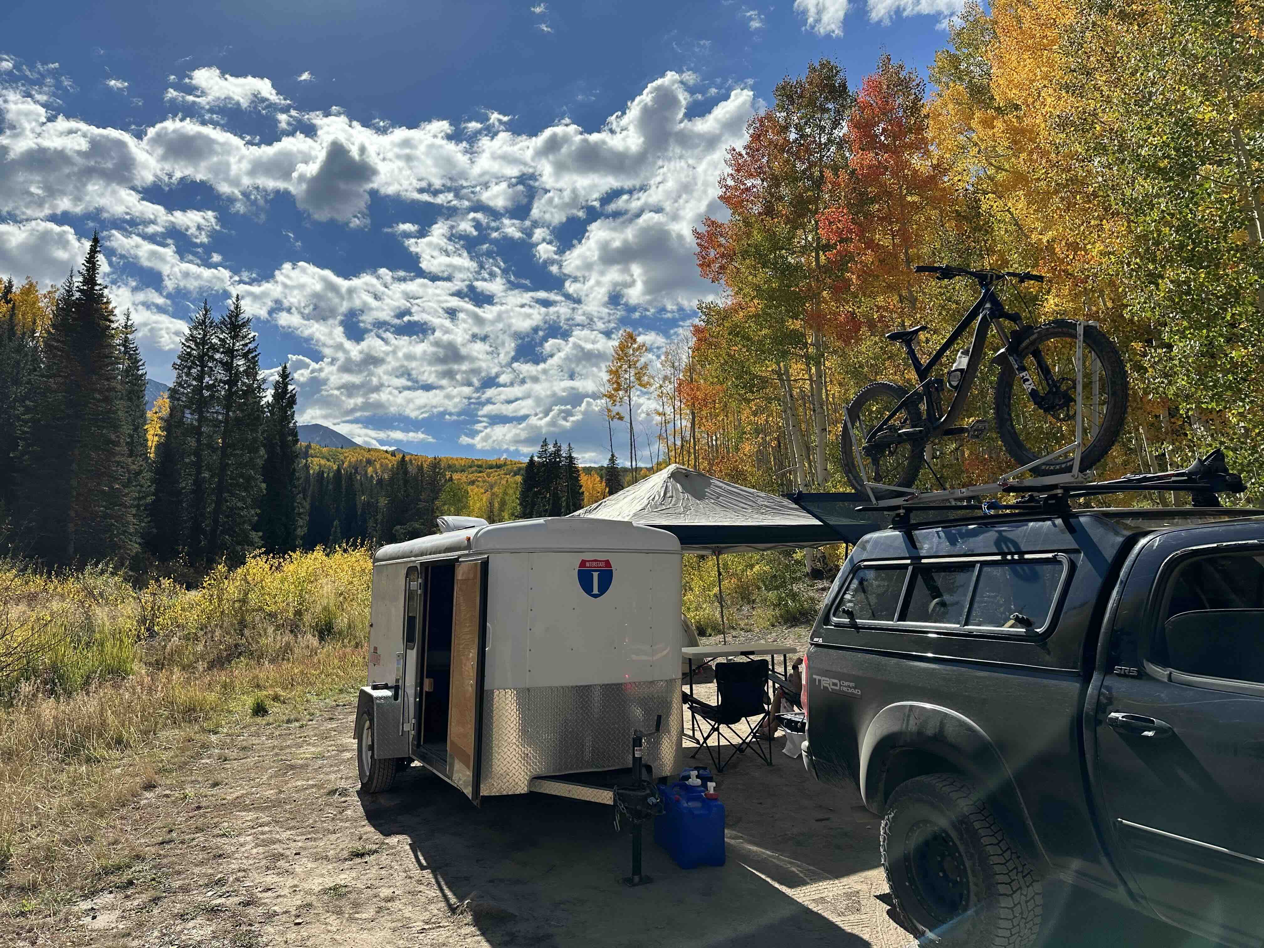 Exterior of the cargo trailer camper